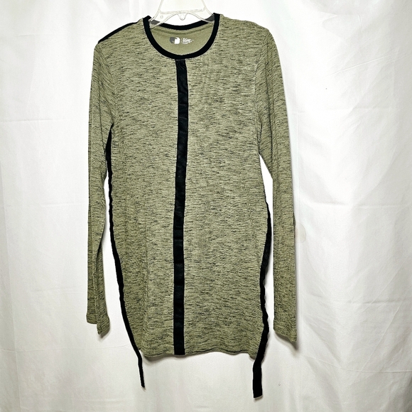 Mens Olive Green Thermal Long Sleeve Cotton Blend Shirt Size Small - Picture 1 of 4